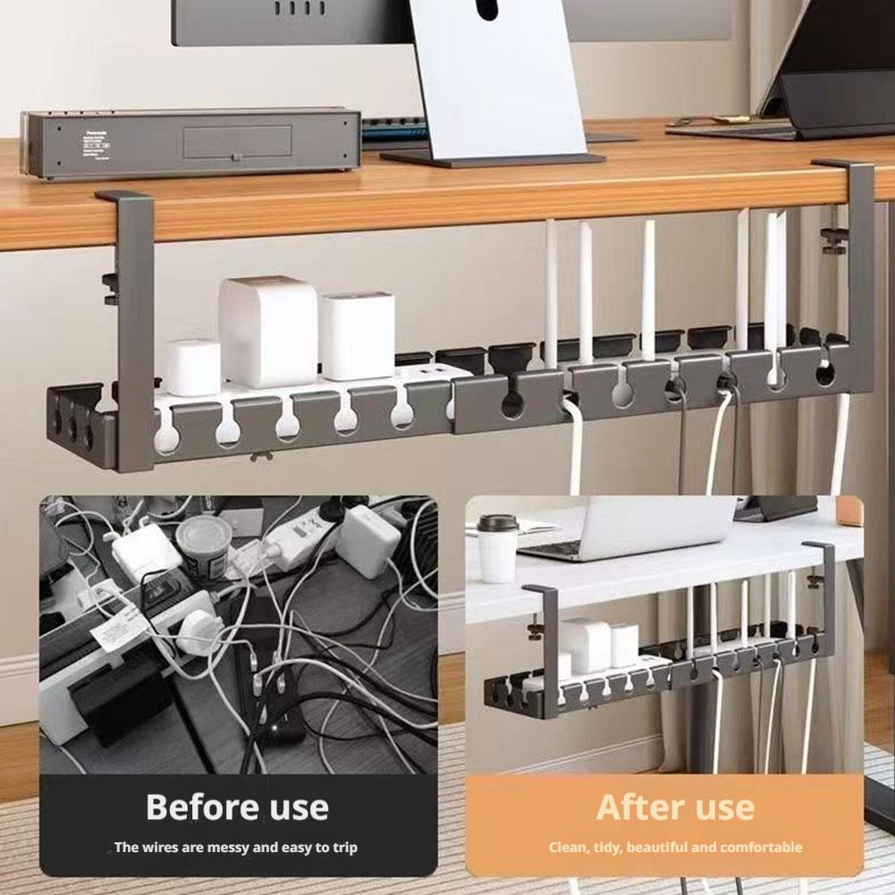 Desk Setup Organizer - Uzatılabilir Masa Altı Kablo Yönetimi Delme