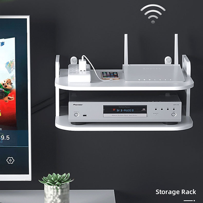 Desk Setup Organizer - Duvara Monte Edilen Router Kablo Düzenleyici