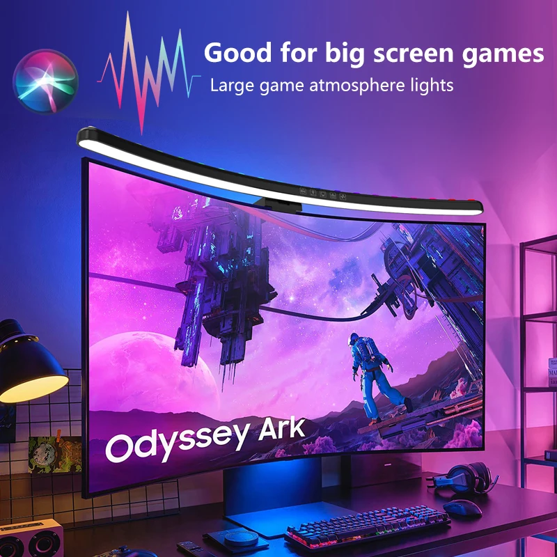 Gaming Setup Desk - Bilgisayar Monitörü Işık Çubuğu RGB Müzik