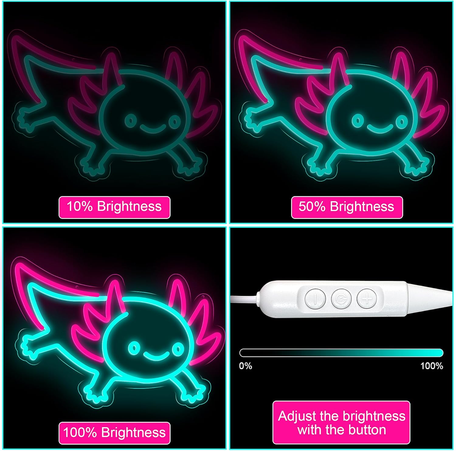Axolotl Ejderha Neon Tabela Kı - Desk Setup Studio incelemesi ve fiyatı