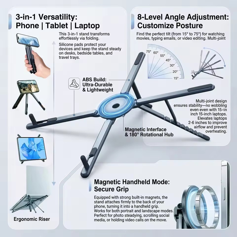 Taşınabilir Manyetik Telefon T - Desk Setup At Home incelemesi ve fiyatı